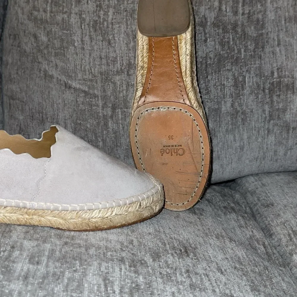 Chloé grey espadrilles loafers